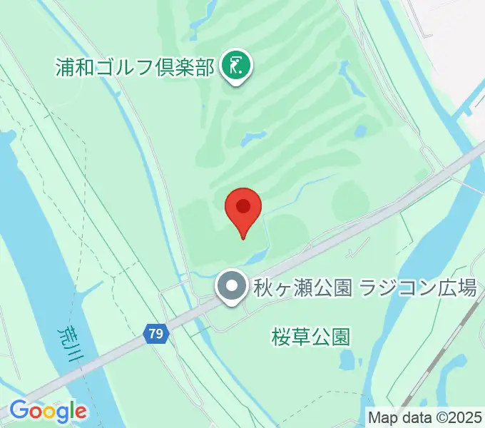秋ヶ瀬公園ラグビー場の地図