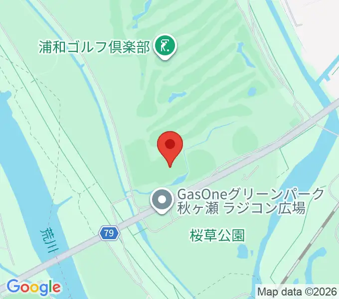 Gas Oneグリーンパーク秋ヶ瀬ラグビー場の地図