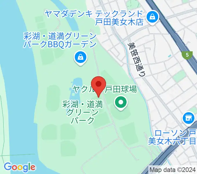 彩湖・道満グリーンパーク野球場の地図