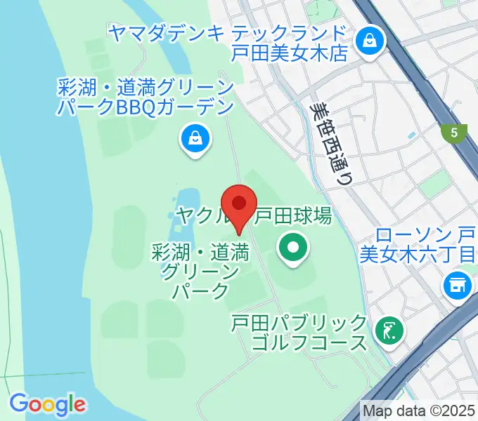 彩湖・道満グリーンパーク野球場の地図