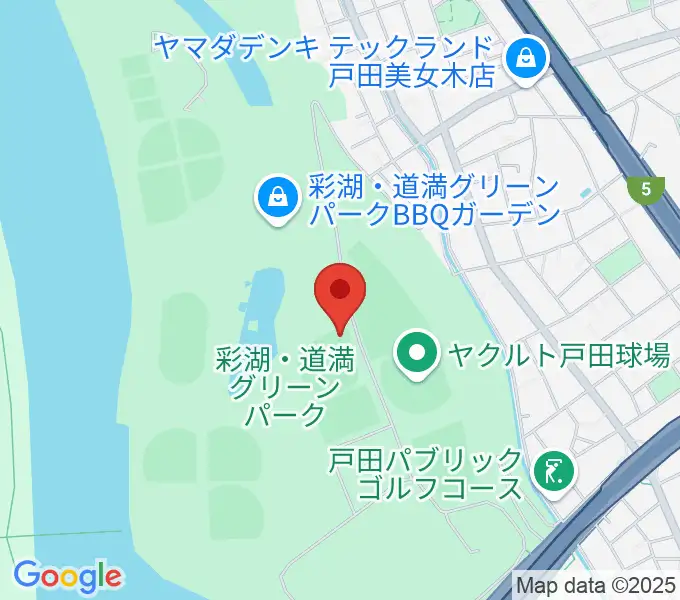 彩湖・道満グリーンパーク野球場の地図