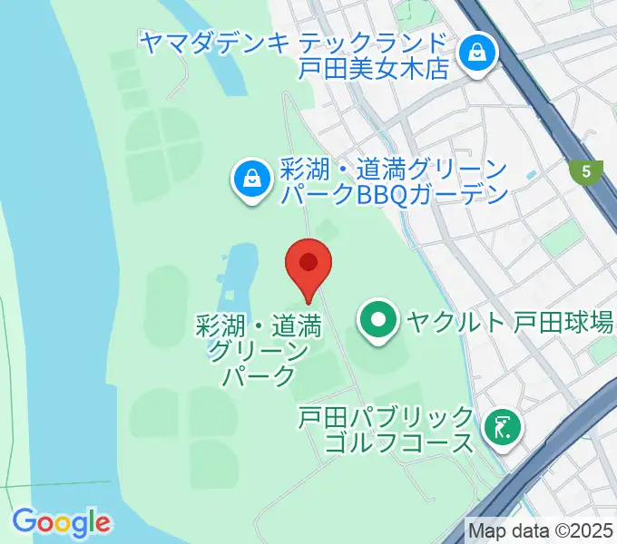 彩湖・道満グリーンパーク野球場の地図