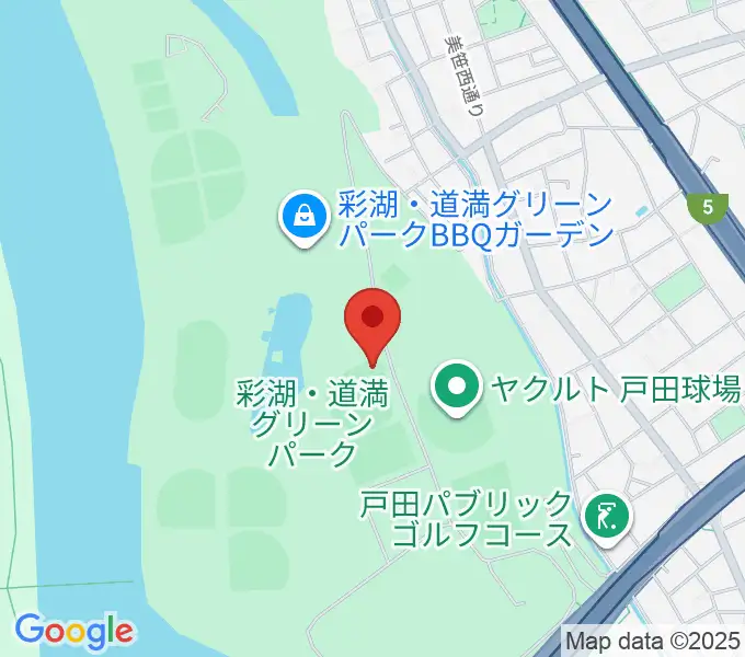 彩湖・道満グリーンパーク野球場の地図