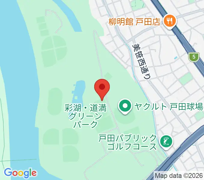 彩湖・道満グリーンパーク野球場の地図