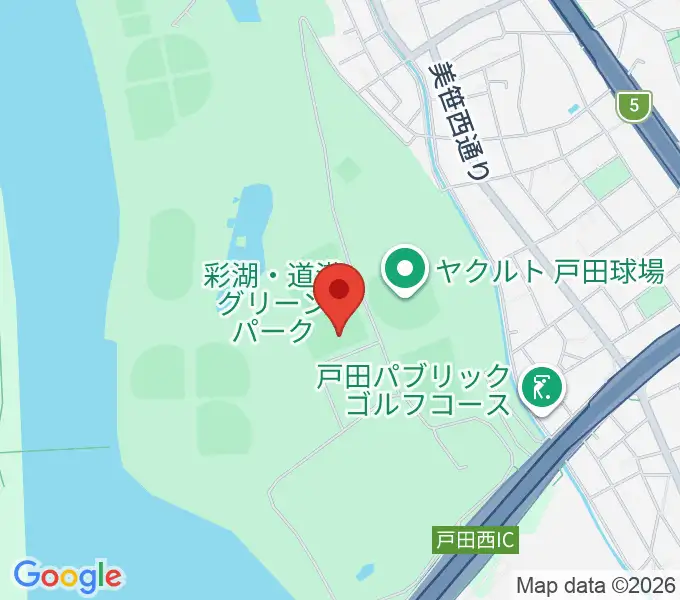 彩湖・道満グリーンパークサッカー場の地図