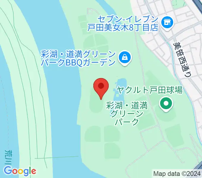 彩湖・道満グリーンパーク陸上競技場の地図