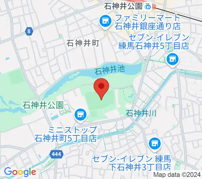 石神井公園野球場の地図