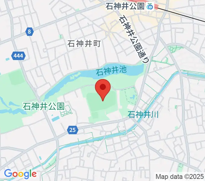 石神井公園野球場の地図