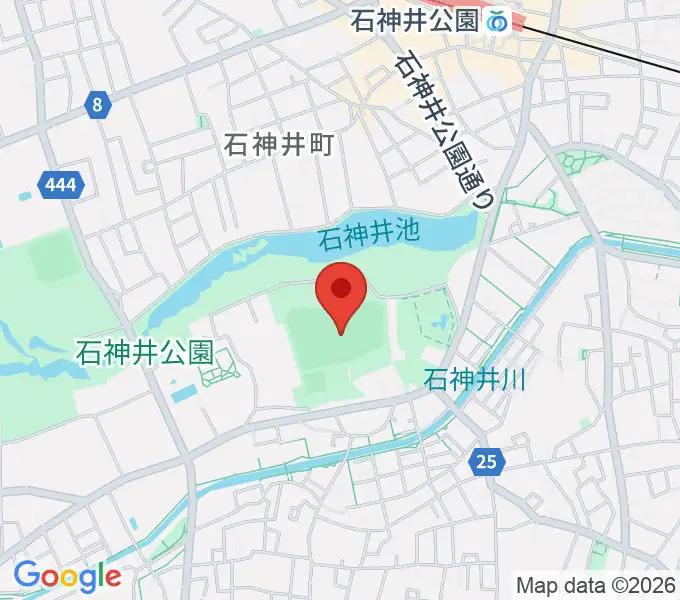 石神井公園野球場の地図