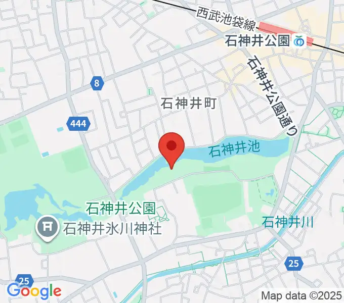石神井公園野外ステージの地図