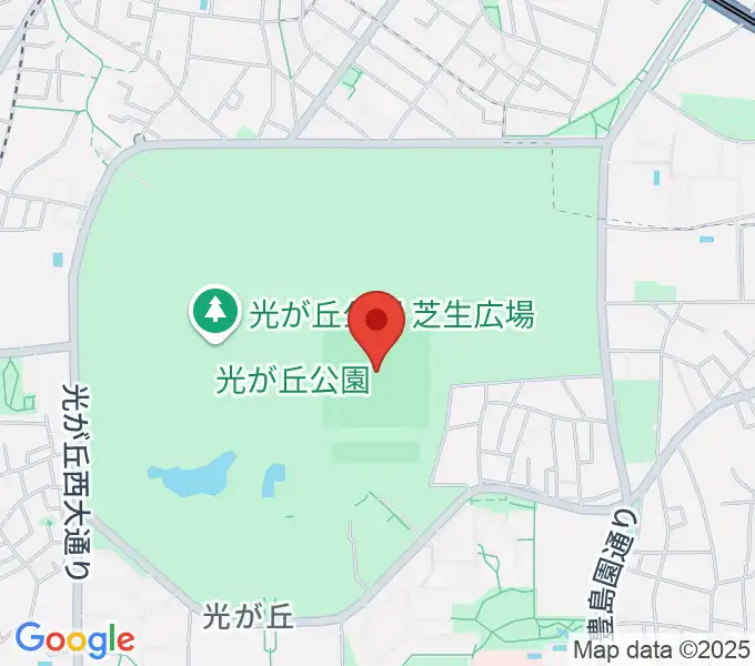 光が丘公園野球場の地図