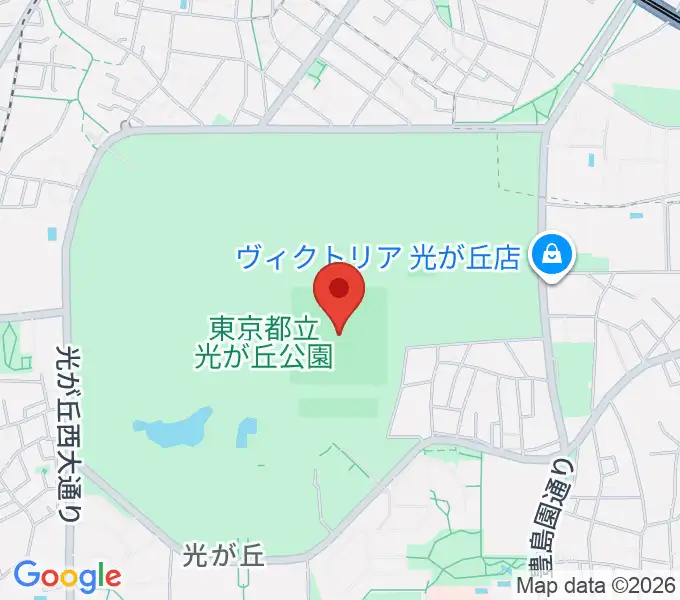 光が丘公園野球場の地図