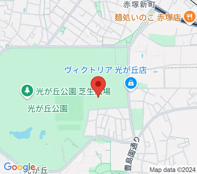 光が丘公園陸上競技場の地図