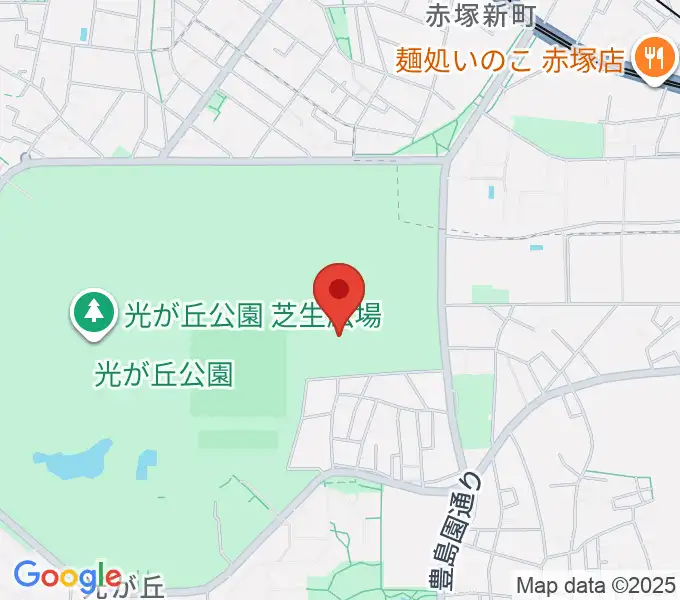 光が丘公園陸上競技場の地図