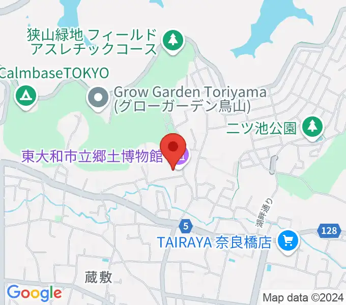 東大和市立郷土博物館の地図