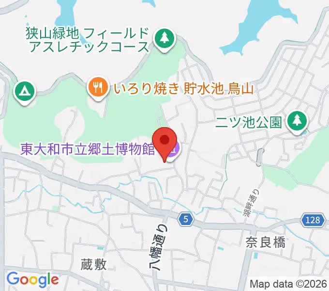 東大和市立郷土博物館の地図