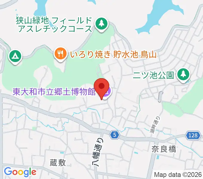 東大和市立郷土博物館の地図