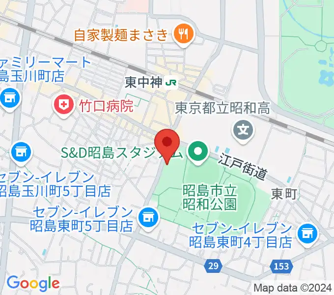 昭島市総合スポーツセンターの地図