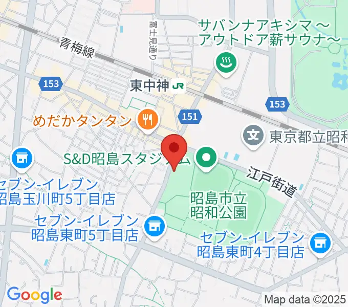 昭島市総合スポーツセンターの地図