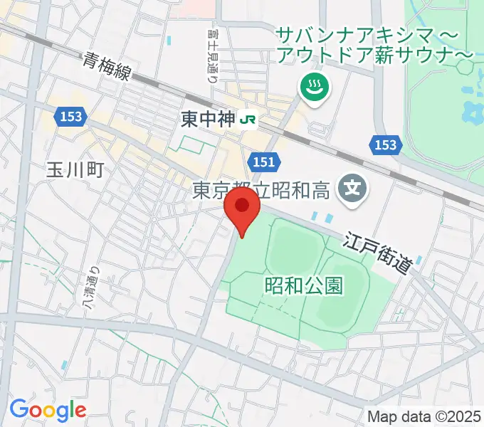 昭島市総合スポーツセンターの地図