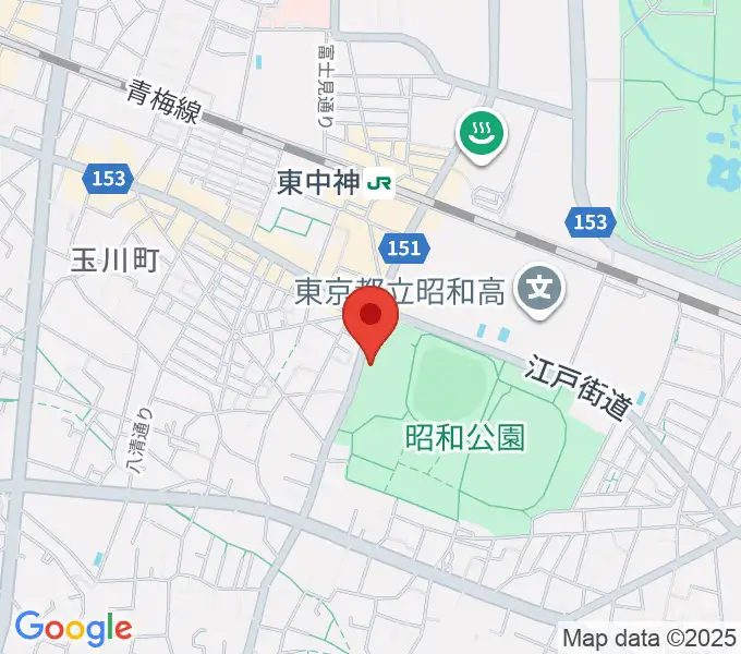 昭島市総合スポーツセンターの地図