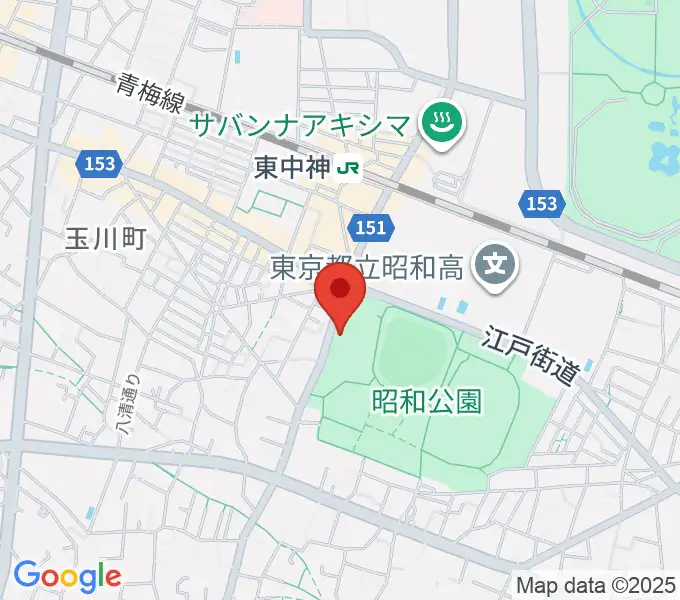 昭島市総合スポーツセンターの地図