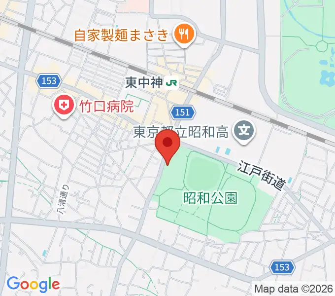 昭島市総合スポーツセンターの地図