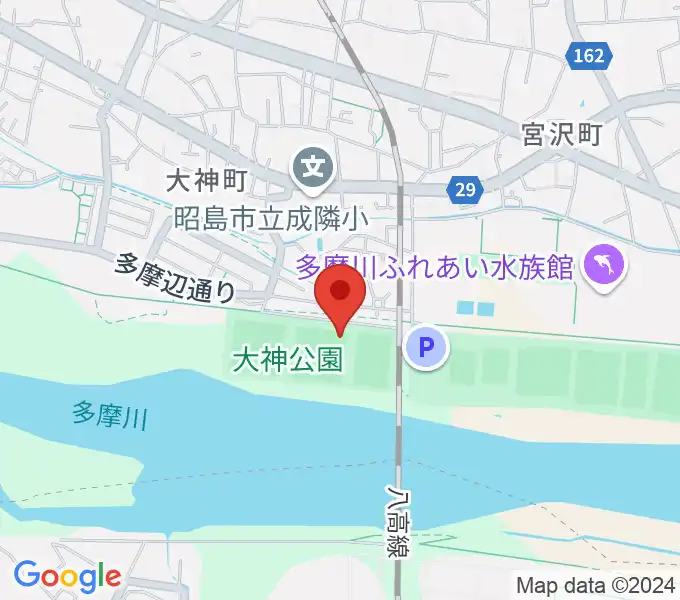 大神公園野球場の地図