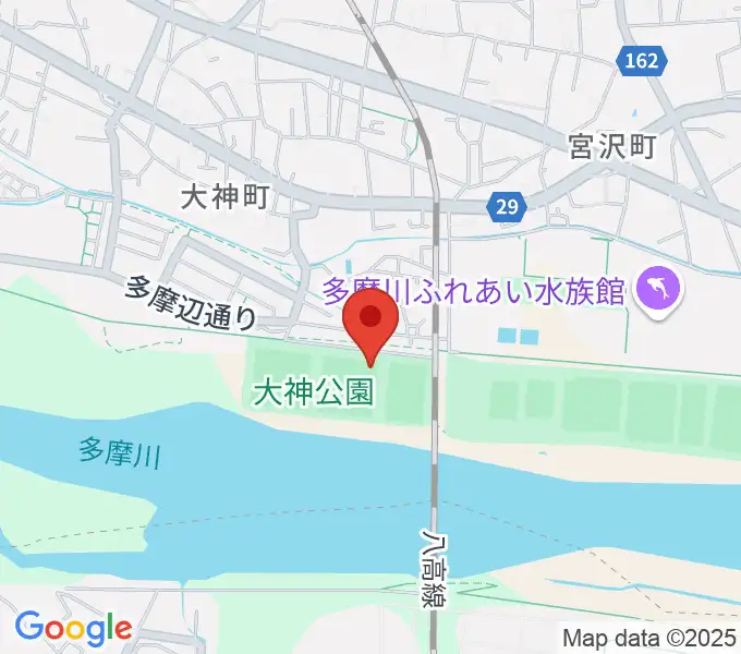 大神公園野球場の地図