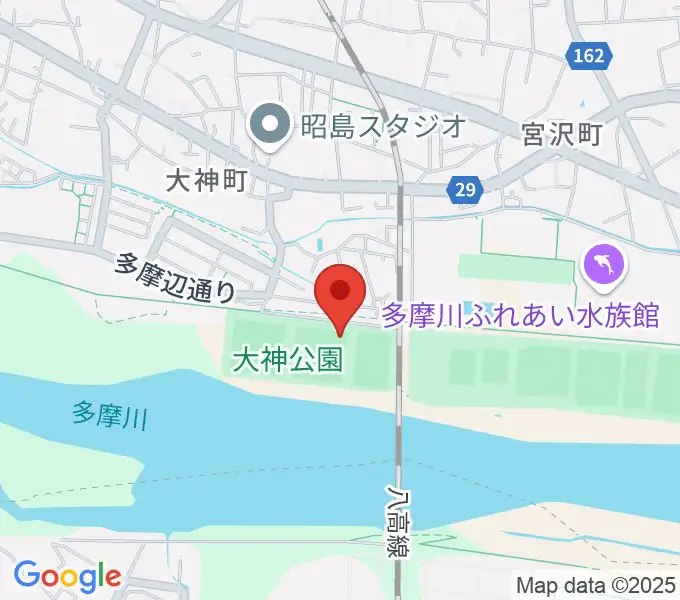 大神公園野球場の地図