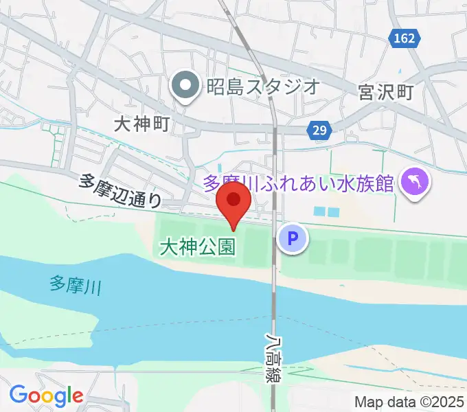 大神公園野球場の地図
