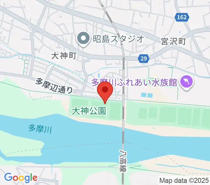 大神公園野球場の地図
