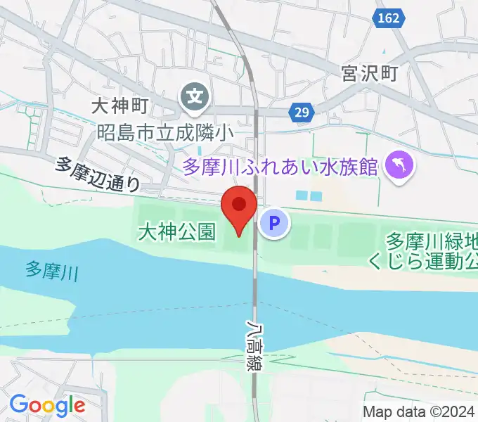 大神公園サッカー場の地図