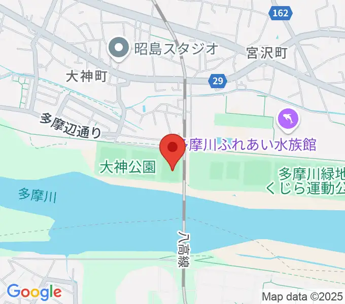 大神公園サッカー場の地図