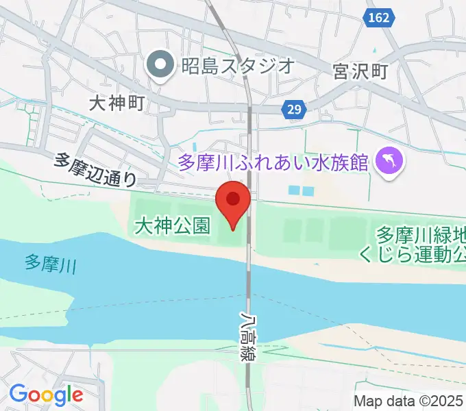 大神公園サッカー場の地図