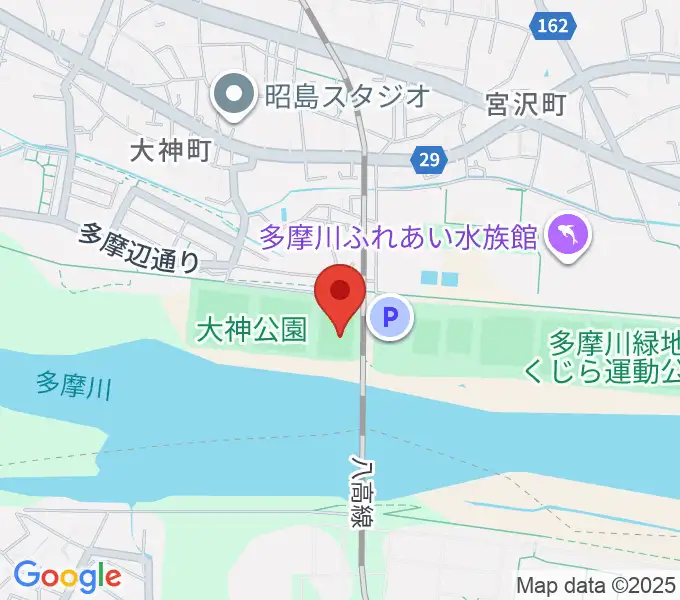 大神公園サッカー場の地図