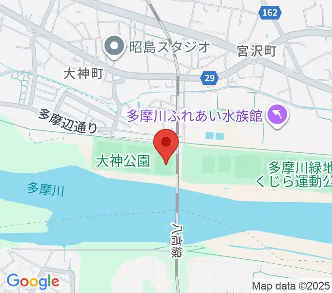 大神公園サッカー場の地図