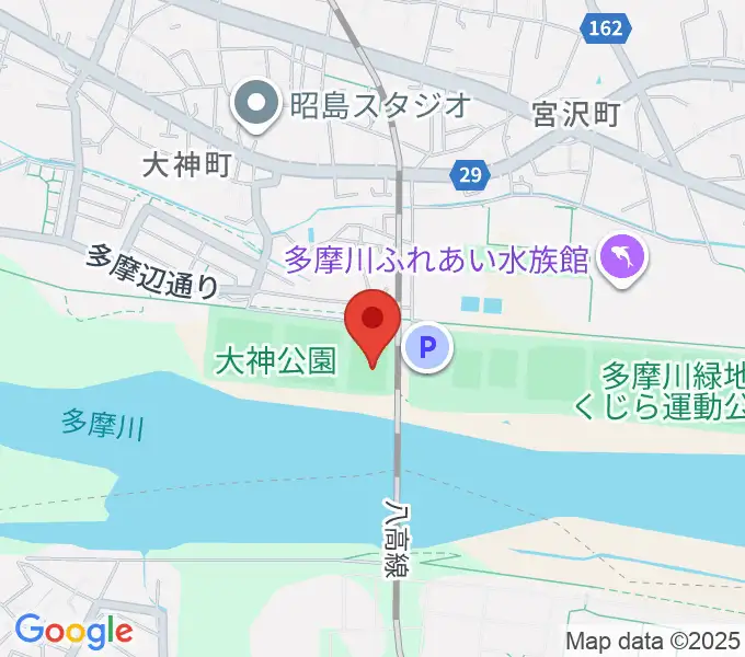大神公園サッカー場の地図