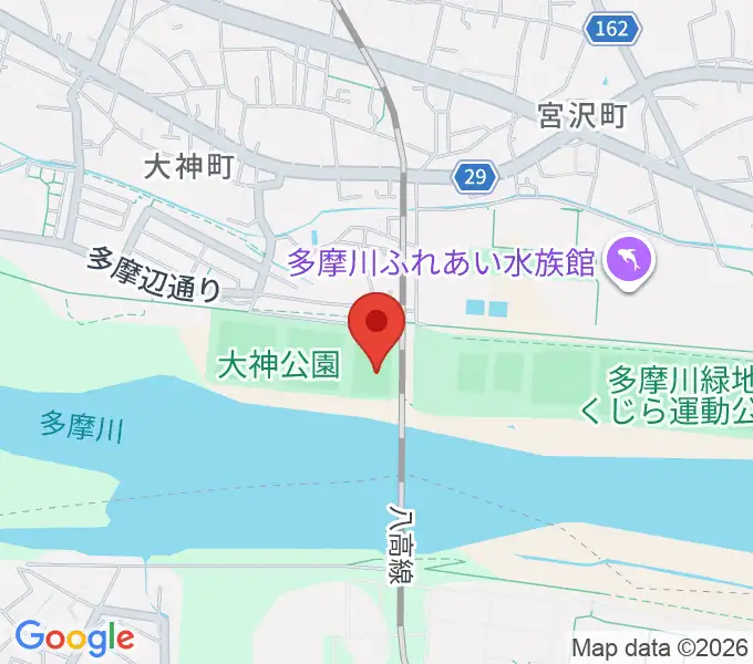 大神公園サッカー場の地図
