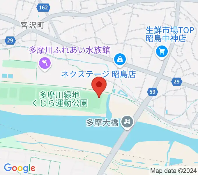 くじら運動公園野球場の地図