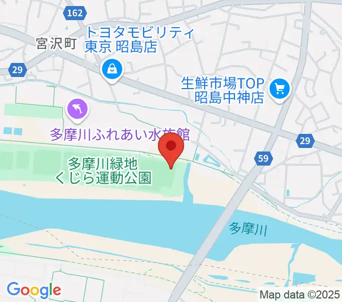くじら運動公園野球場の地図