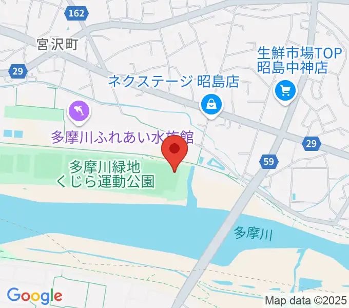 くじら運動公園野球場の地図