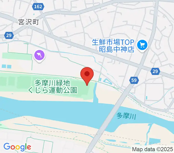 くじら運動公園野球場の地図