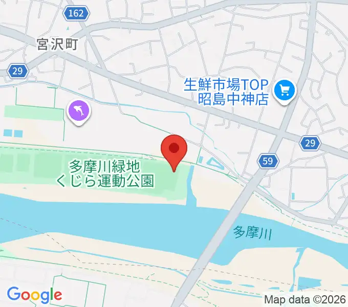 くじら運動公園野球場の地図