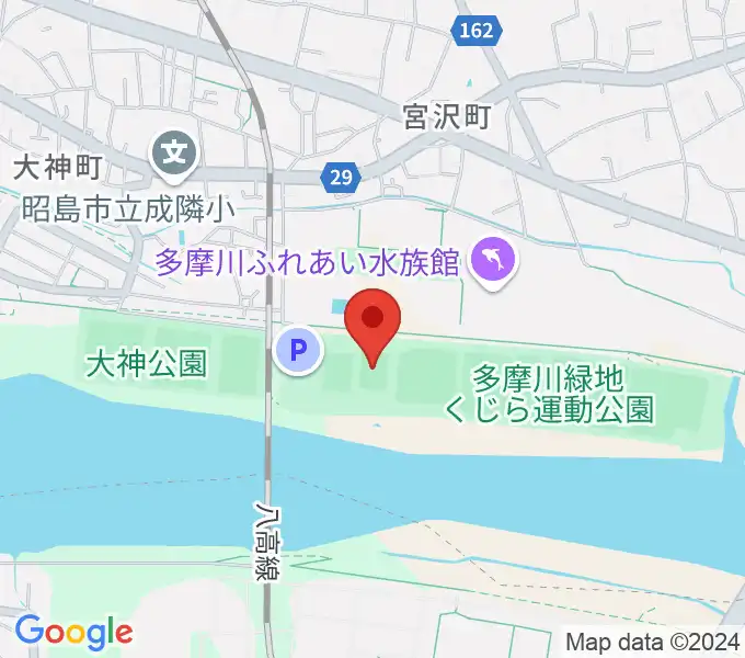 くじら運動公園少年サッカー場の地図