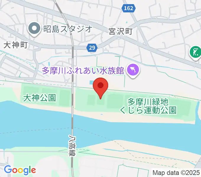くじら運動公園少年サッカー場の地図