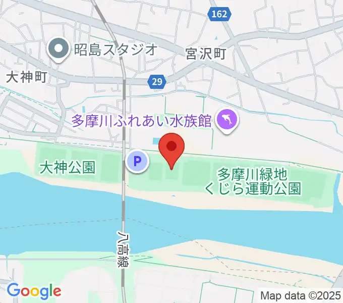 くじら運動公園少年サッカー場の地図