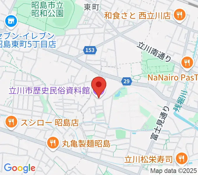 立川市歴史民俗資料館の地図