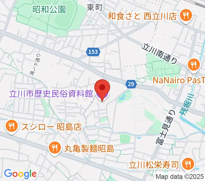 立川市歴史民俗資料館の地図