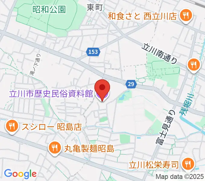 立川市歴史民俗資料館の地図